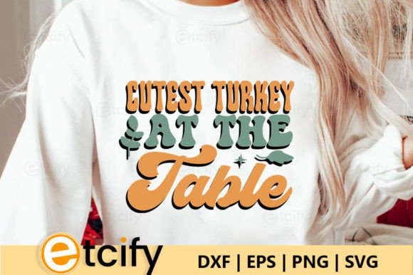 Cutest Turkey at the Table Retro SVG Review