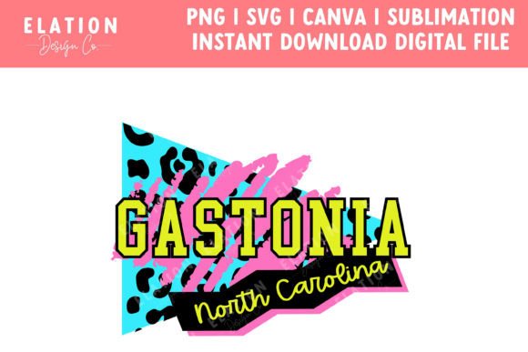Gastonia North Carolina Retro 80s Svg Png Review